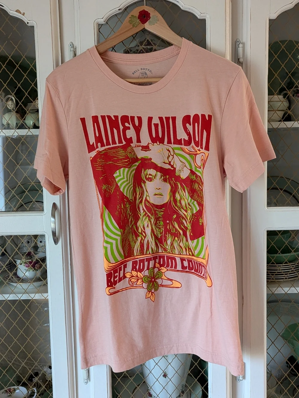 Lainey Wilson Graphic Tee Pastel Neon Orange Green Concert Shirt Festival Rodeo - Picture 3 of 5